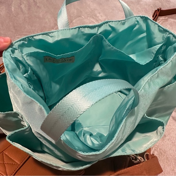 Lily Jade Caroline Diaper Bag Set GUC Brown - Picture 11 of 13